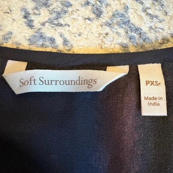 Soft Surroundings Bohemian Patchwork Tunic | Velvet Burnout | Petite Small (PS) - Picture 5 of 6